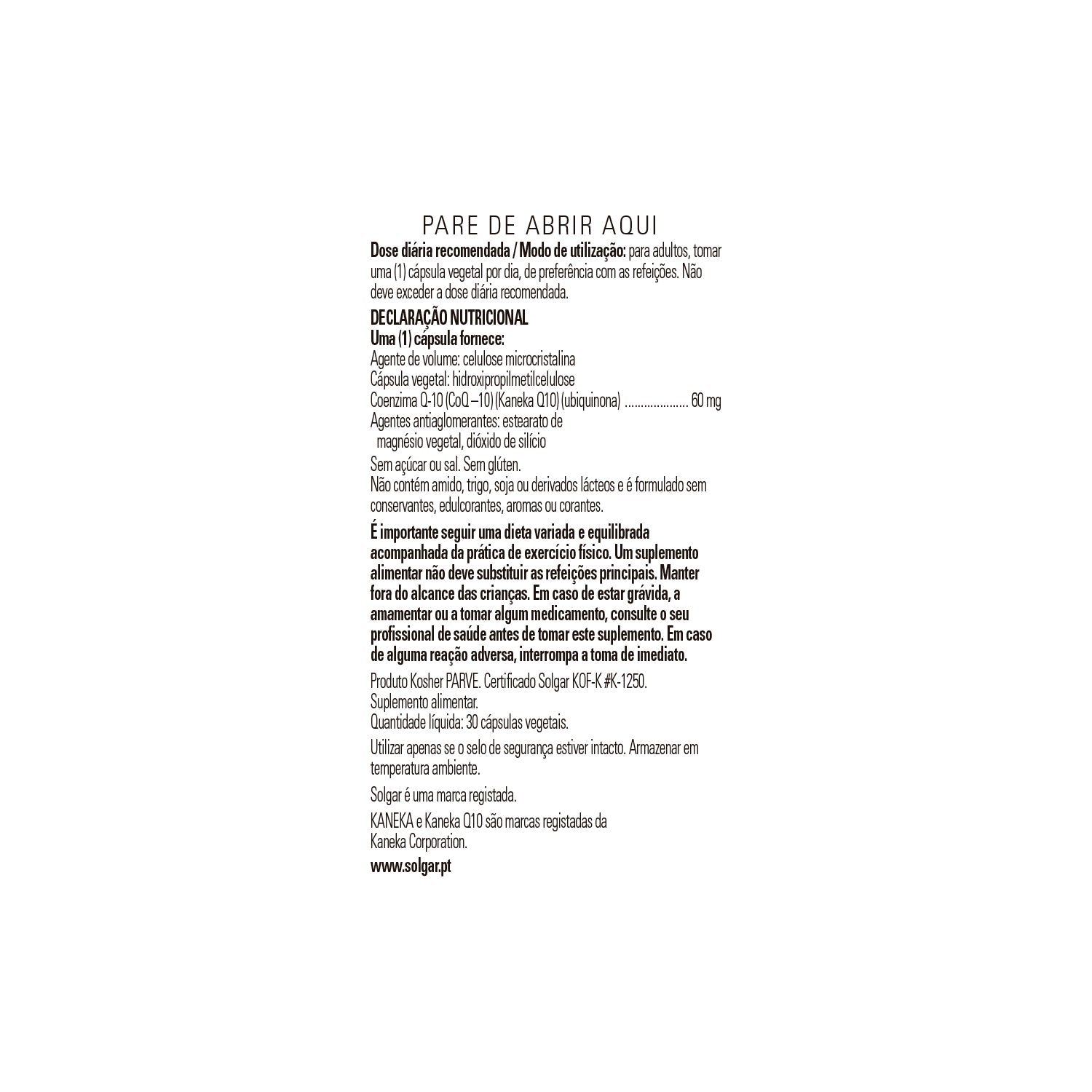 Solgar Coenzima Q-10 60mg 30vcaps