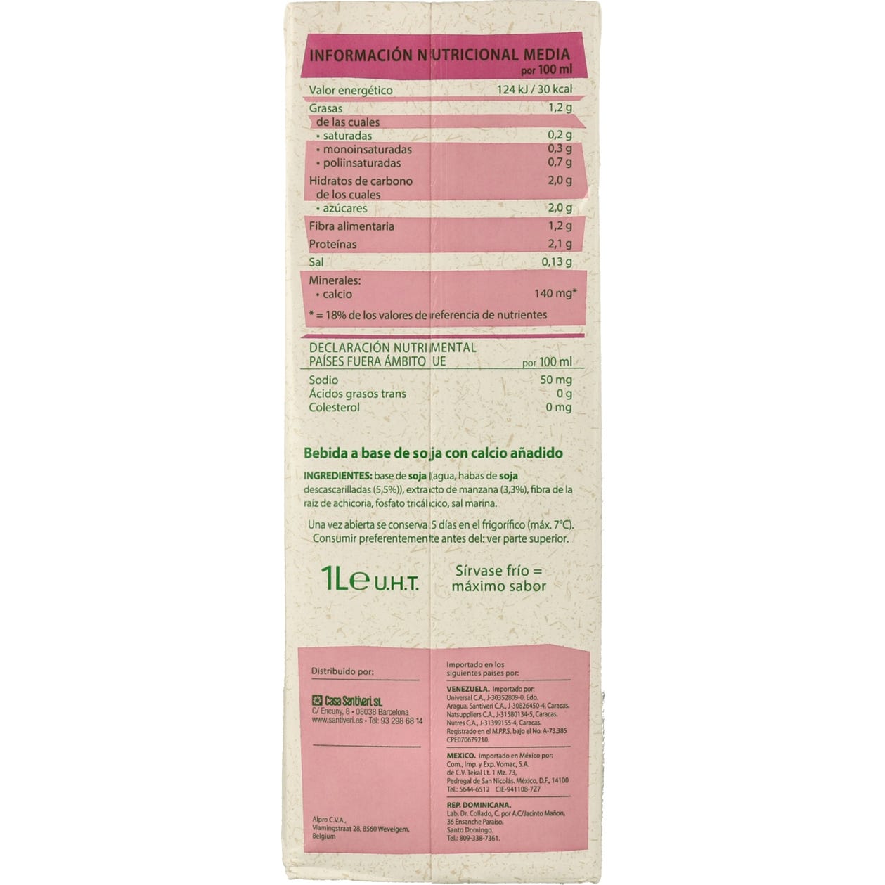Provamel Bebida Soja Calcimel Ligera 1L