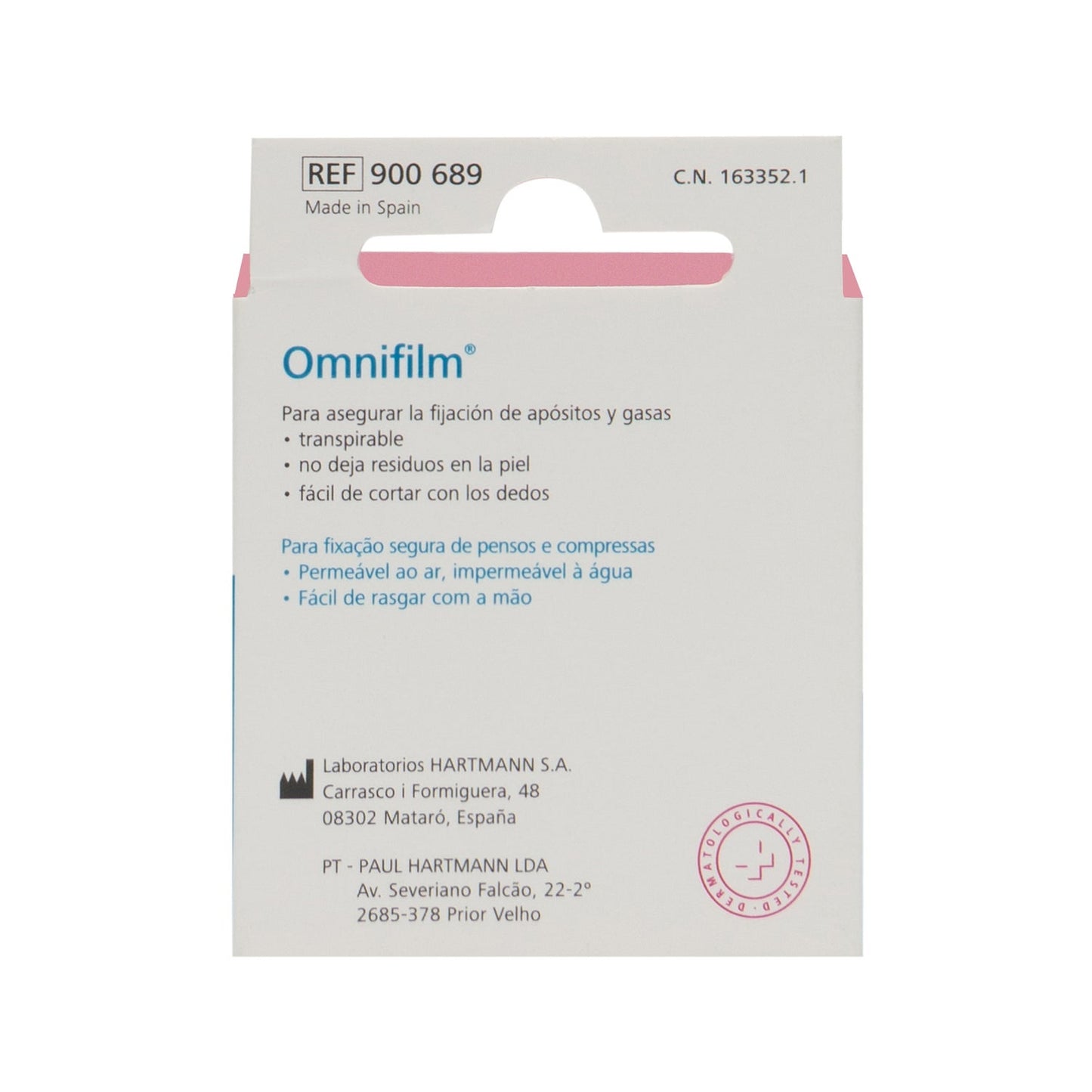 Omnifilm esparadrapo hipoalérgico transparente 5mx2,5cm
