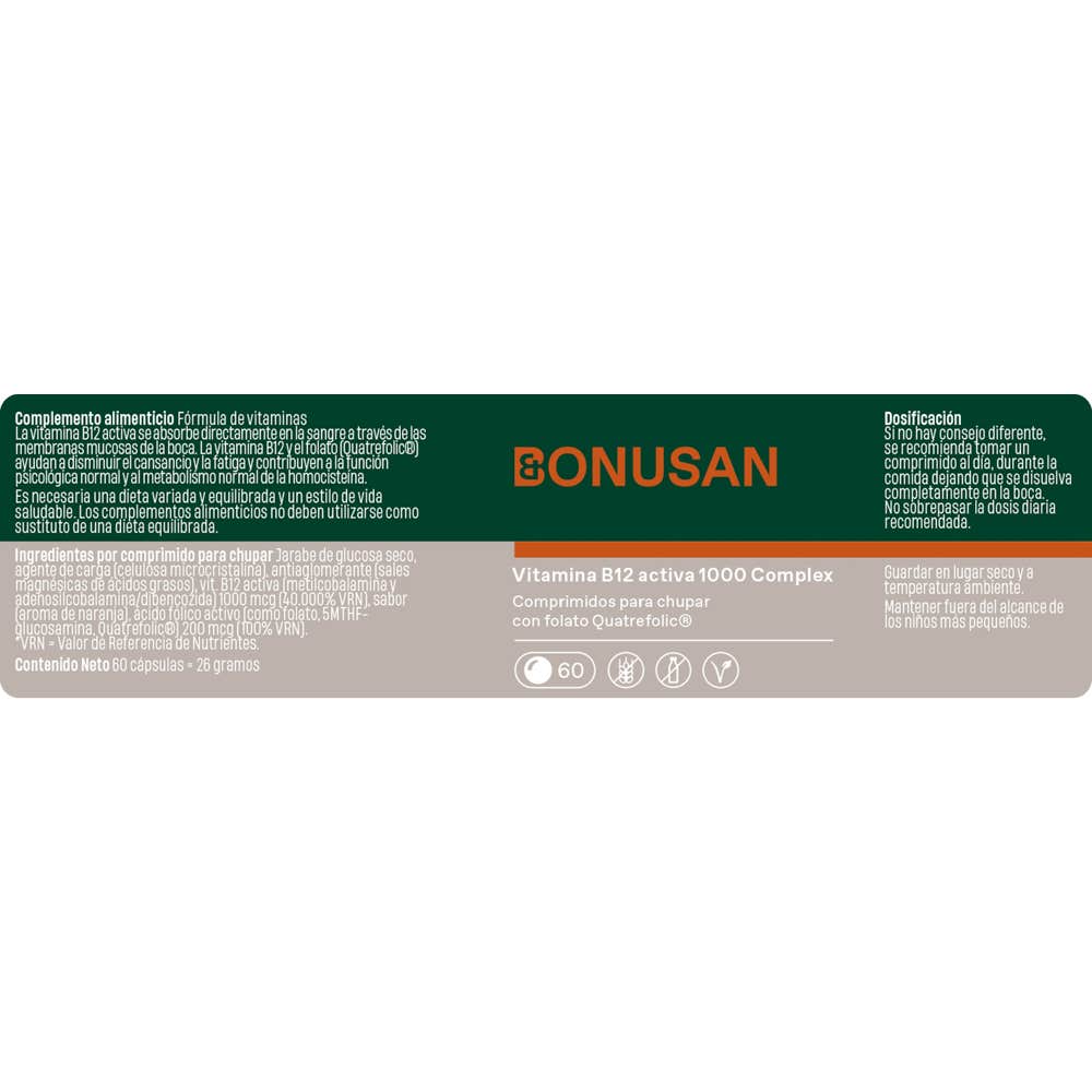 Bonusan Vitamina B12 Activa 1000mcg 60comp
