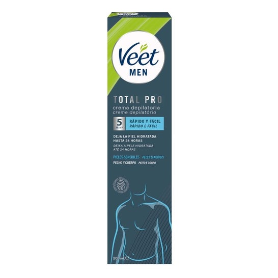 Veet Men Total Pro Crema Depilatoria Piel Sensible 200ml