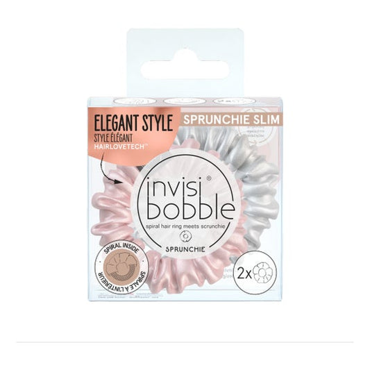 Invisibobble Sprunchie Slim Bella Chrome 2 uds