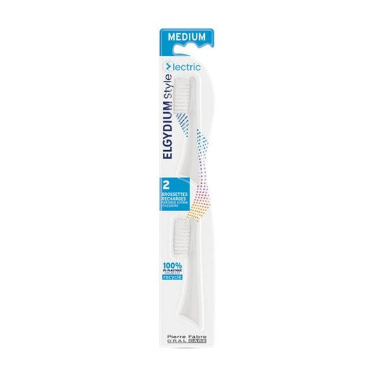 Elgydium Style Recambios Cepillo de Dientes Eléctrico Medio 2uds