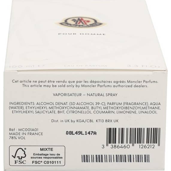 Moncler Pour Homme Eau de Parfum 100 ml