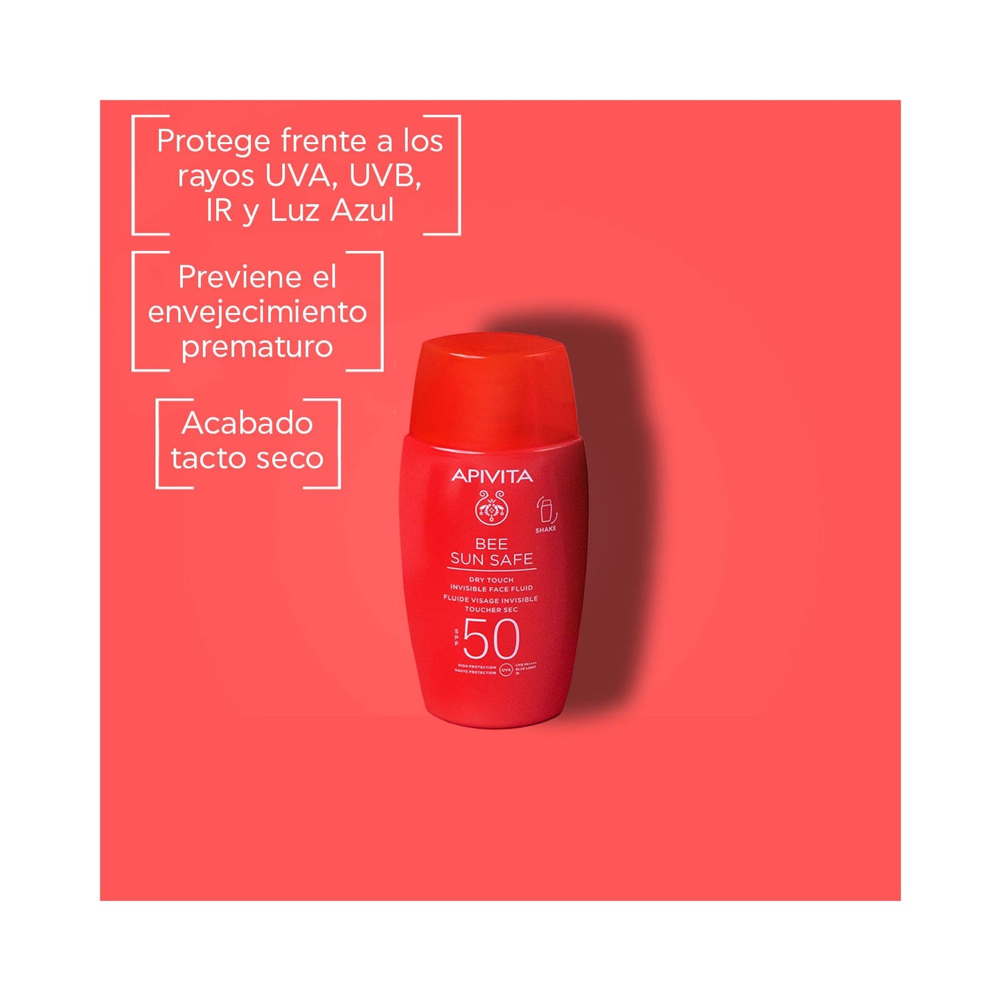 Apivita Bee Sun Safe Fluido Facial Invisible Dry Touch SPF50+ 50ml