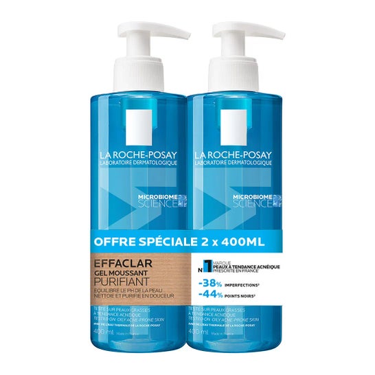 La Roche-Posay Effaclar Gel Limpiador Purificante 2x400ml