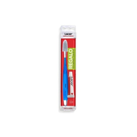 Lacer Cepillo Dental Medio Regalo Cepillo Interdental + Pasta