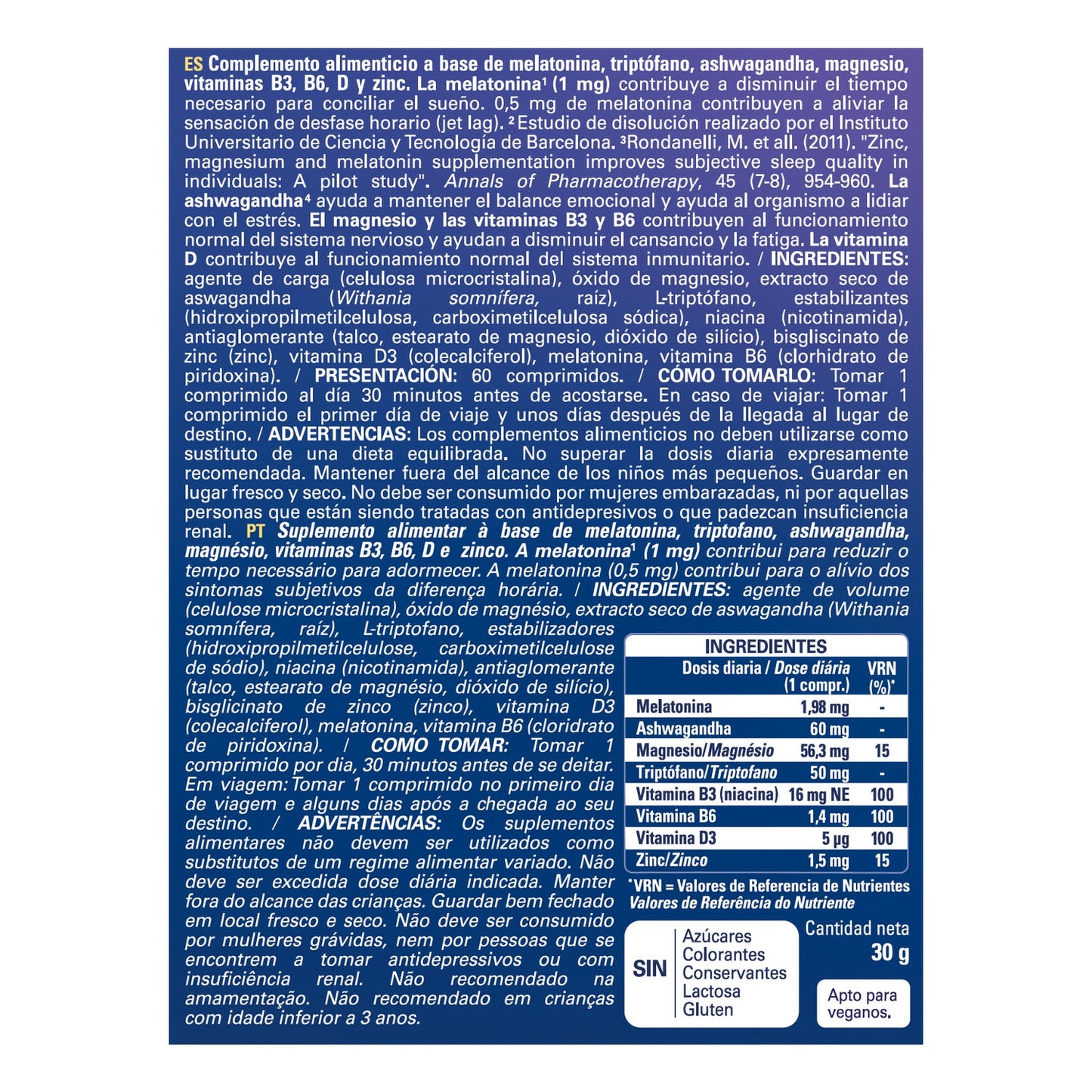 Epaplus Sleepcare Sueño Retard 60 comprimidos