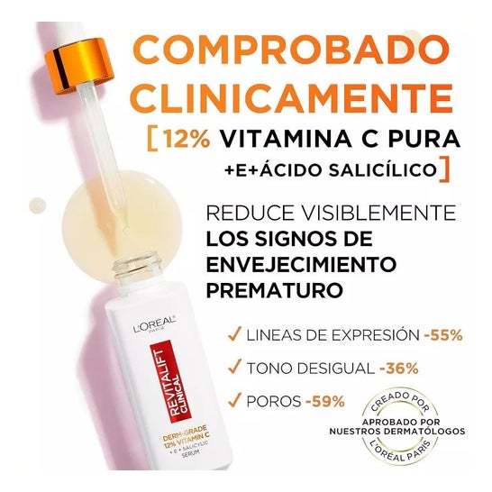 L'Oréal Revitalift Clinical Der-Grade 12% Vitamina C Sérum 30ml