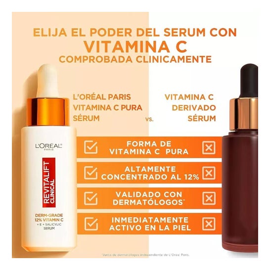 L'Oréal Revitalift Clinical Der-Grade 12% Vitamina C Sérum 30ml