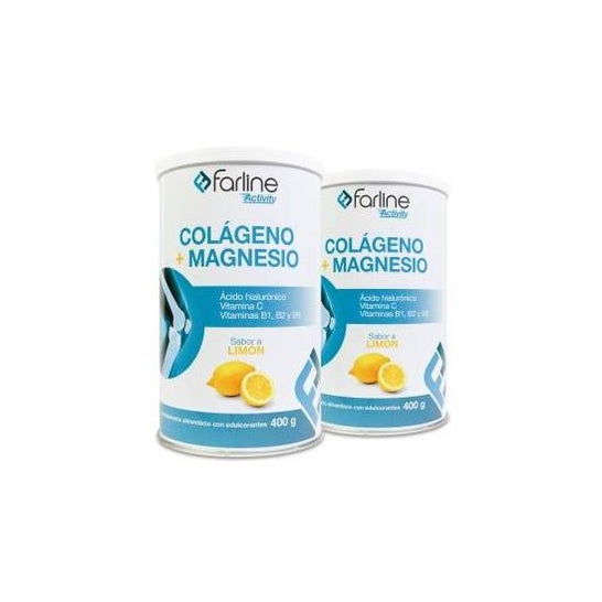 Farline Colágeno + Magnesio + Ácido Hialurónico Sabor Limón Pack de 2 Unidades