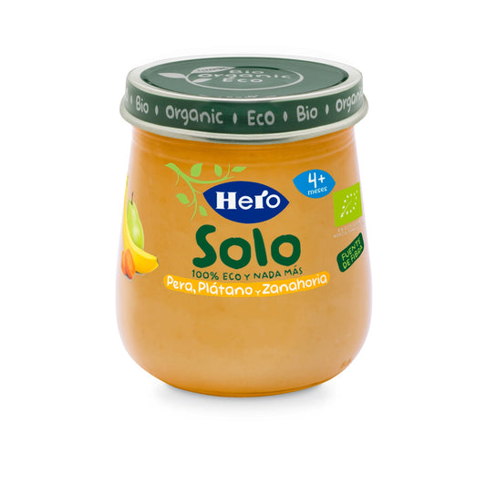 Hero Baby Solo Pera Platano y Zanahoria 120 g