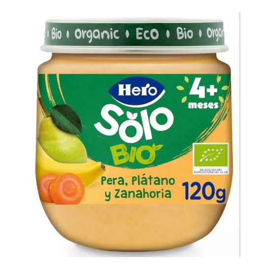 Hero Baby Solo Pera Platano y Zanahoria 120 g