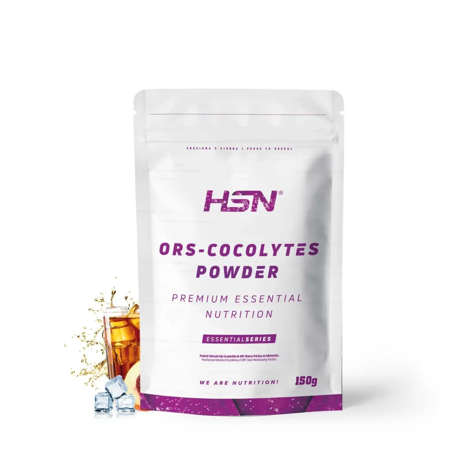 HSN ORS Cocolytes Agua de Coco + Electrolitos en Polvo Té Helado de Melocotón 150g