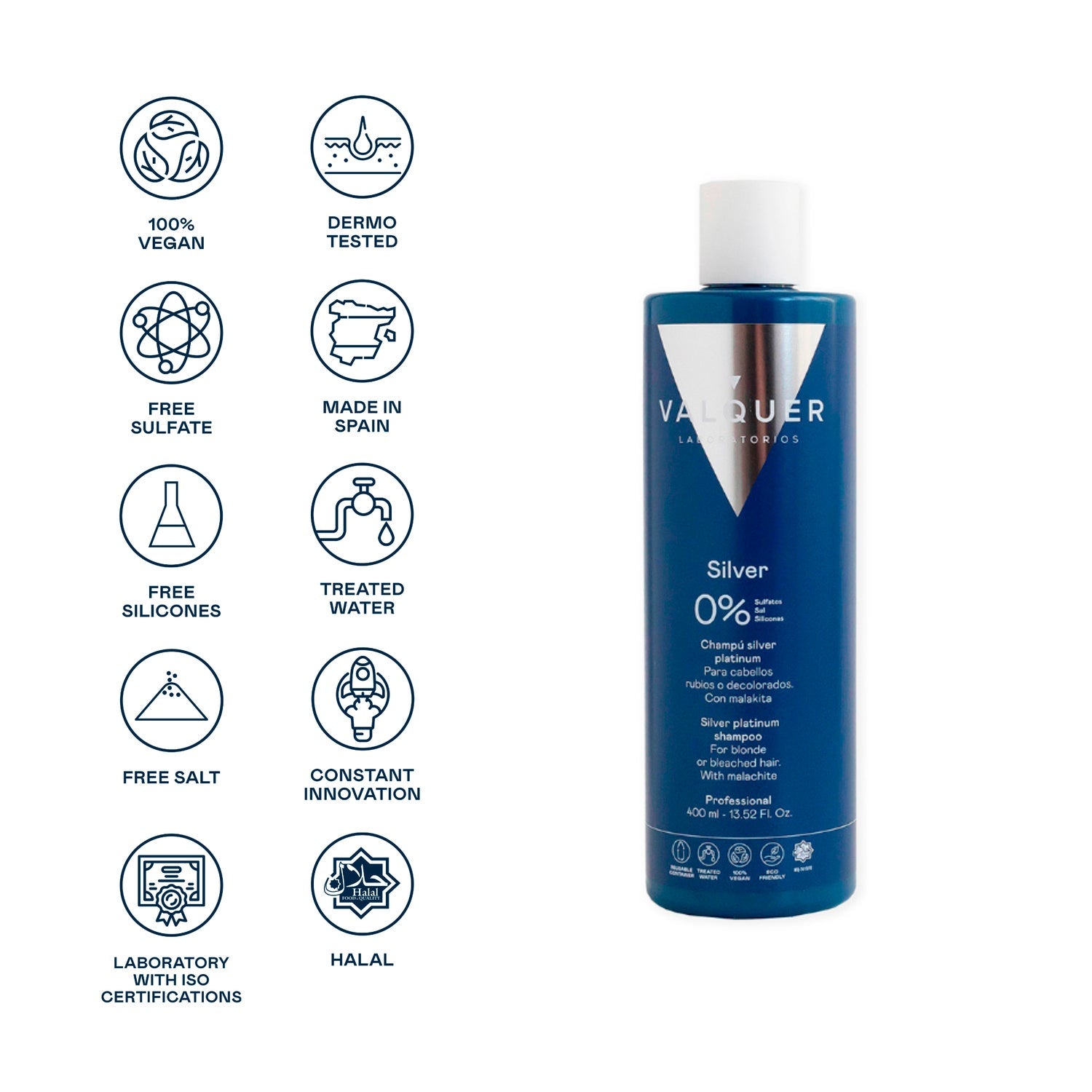 Valquer Champú Silver Platinum 400ml