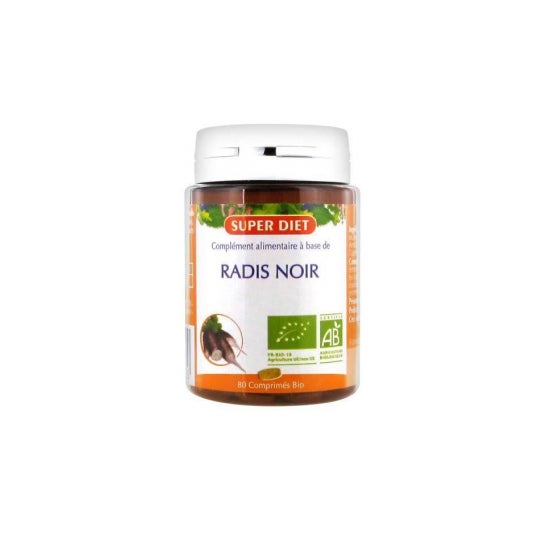 Rábano Negro Super Diet Black Radish Organic 80 tabletas