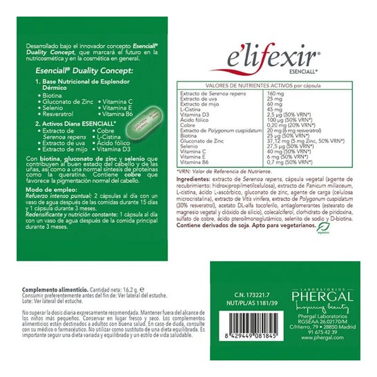 Elifexir Esencial Redensificante Capilar 30caps
