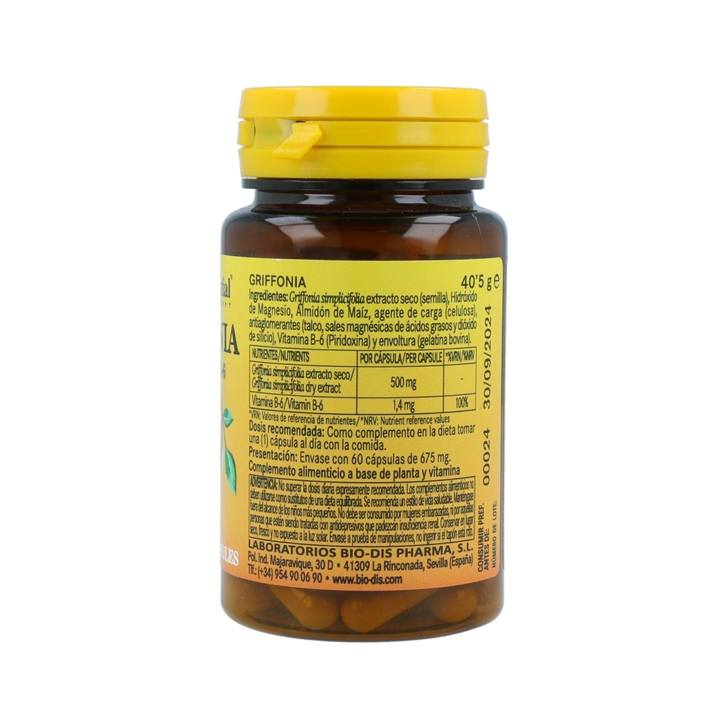 Nature Essential Griffonia100Mg Magnesio & B-6 60caps