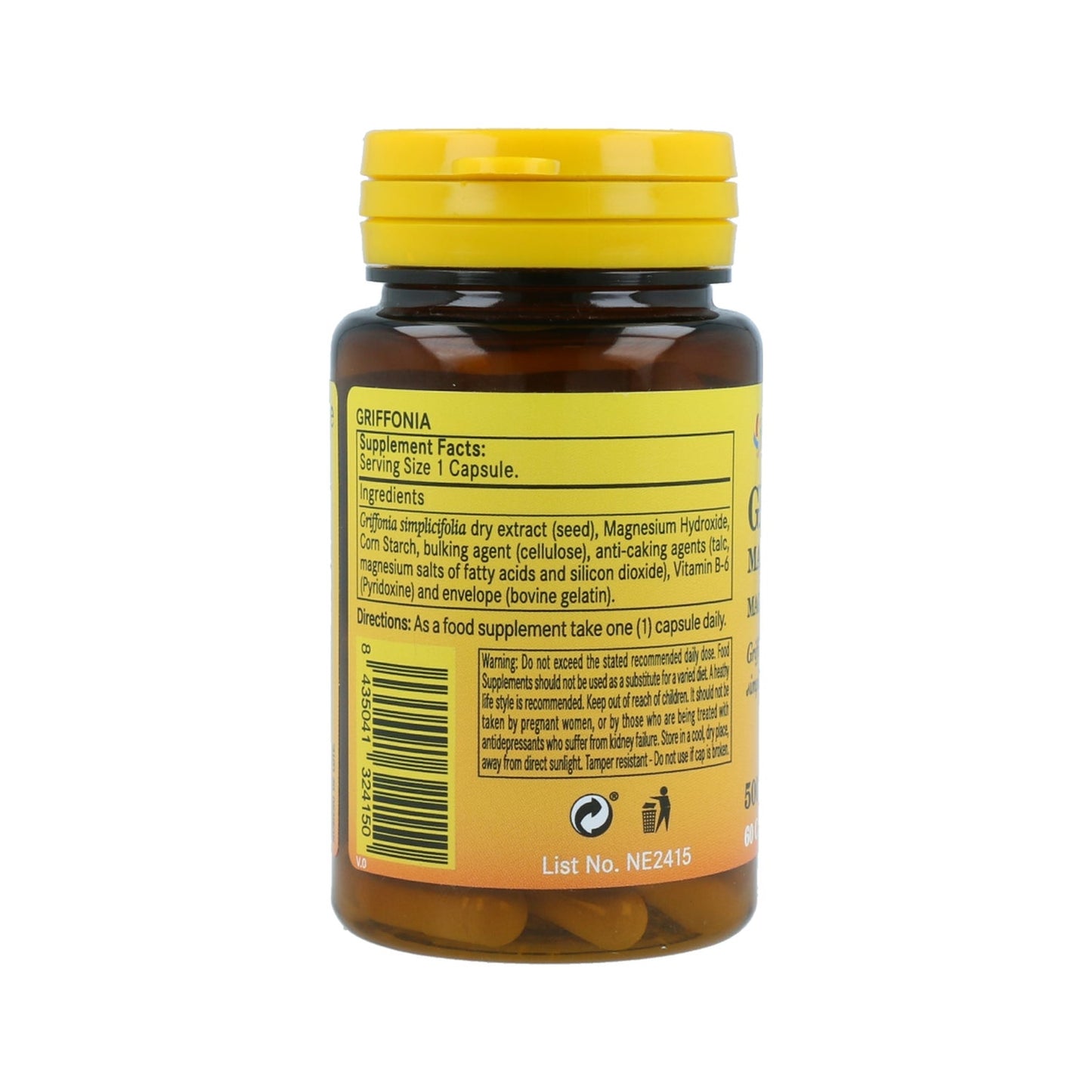 Nature Essential Griffonia100Mg Magnesio & B-6 60caps