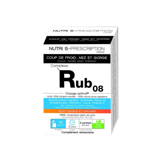Nutriprescription Rub-08 Resfriado Nariz Garganta 10 Sobres