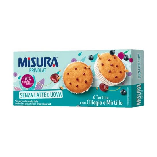 Misura Privolat Tortine con Ciliegia e Mirtillo 6x48,3g