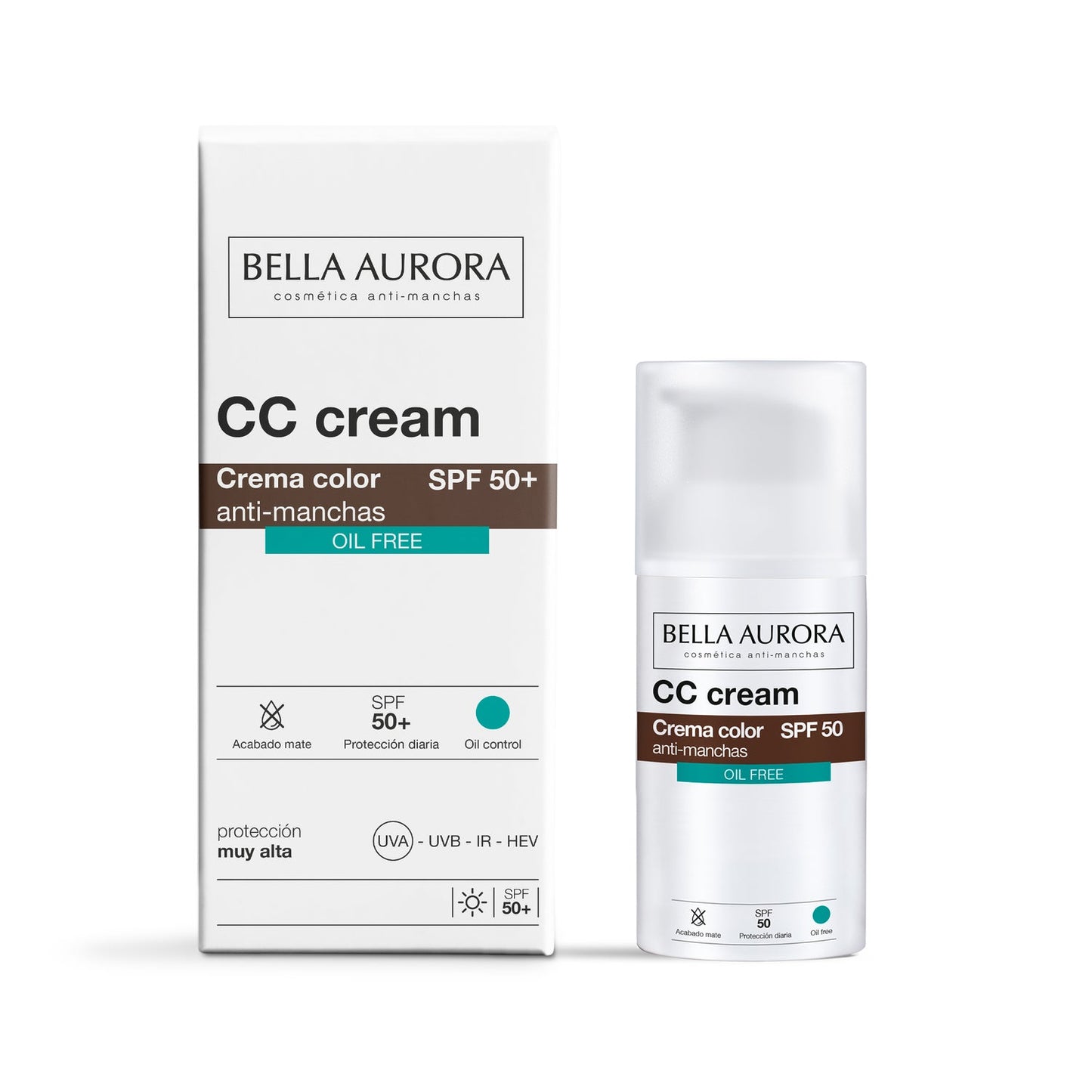 Bella Aurora CC Cream Crema Color Anti-Manchas SPF50+ Oil Control 30ml
