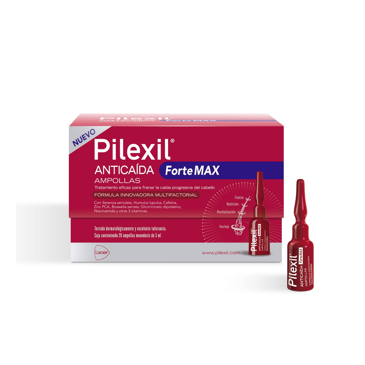 Pilexil Anticaída Forte Max Ampollas 20x5ml