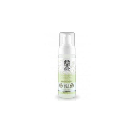 Natura Siberica Espuma desmaquillante hidratante para piel sensible y contorno de ojos 150 ml