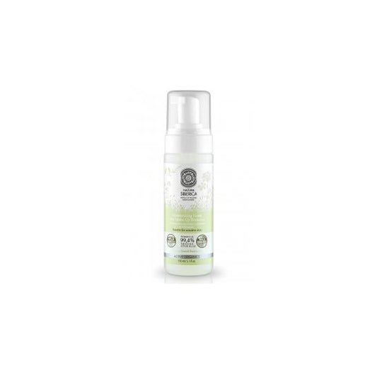 Natura Siberica Espuma desmaquillante hidratante para piel sensible y contorno de ojos 150 ml