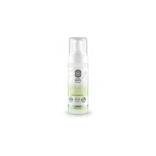 Natura Siberica Espuma desmaquillante hidratante para piel sensible y contorno de ojos 150 ml