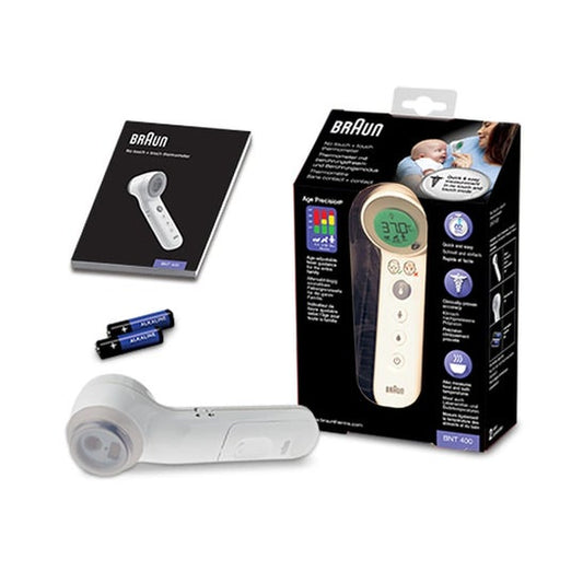 Braun Termómetro Sin Contacto BNT400WE frontal con Age Precision