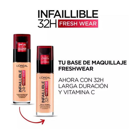 L'Oréal Infalible Fresh Wear 32H SPF25 Vitamina C 225 Sable Beige 30ml