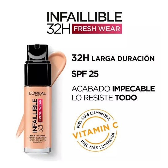 L'Oréal Infalible Fresh Wear 32H SPF25 Vitamina C 225 Sable Beige 30ml