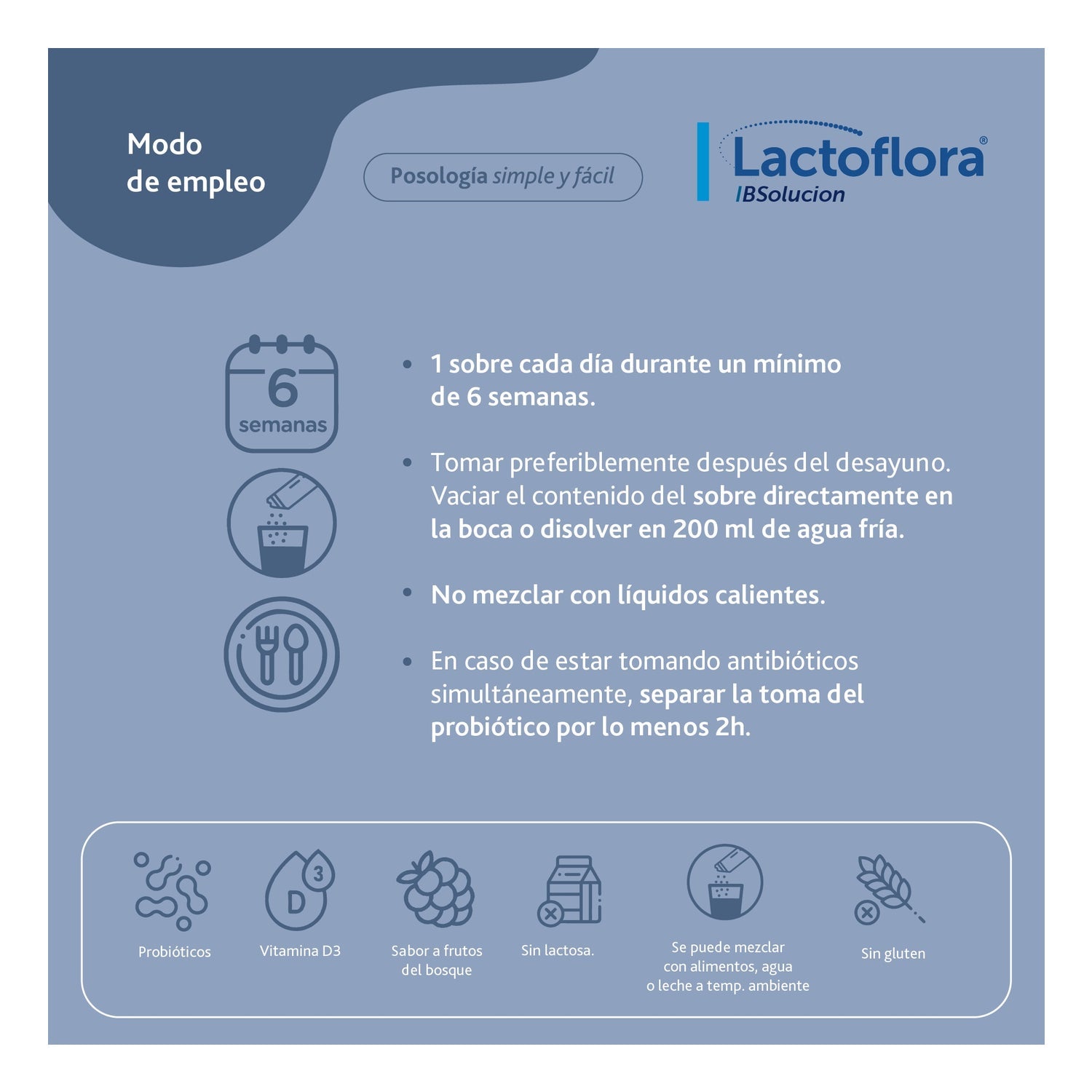 Lactoflora IBSolución Sabor Frambuesa 28 sobres