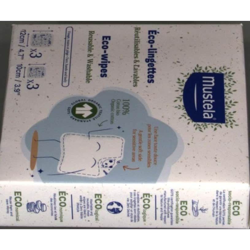 Mustela Bebé Eco-Toallitas Reutilizables Lavables 6uds