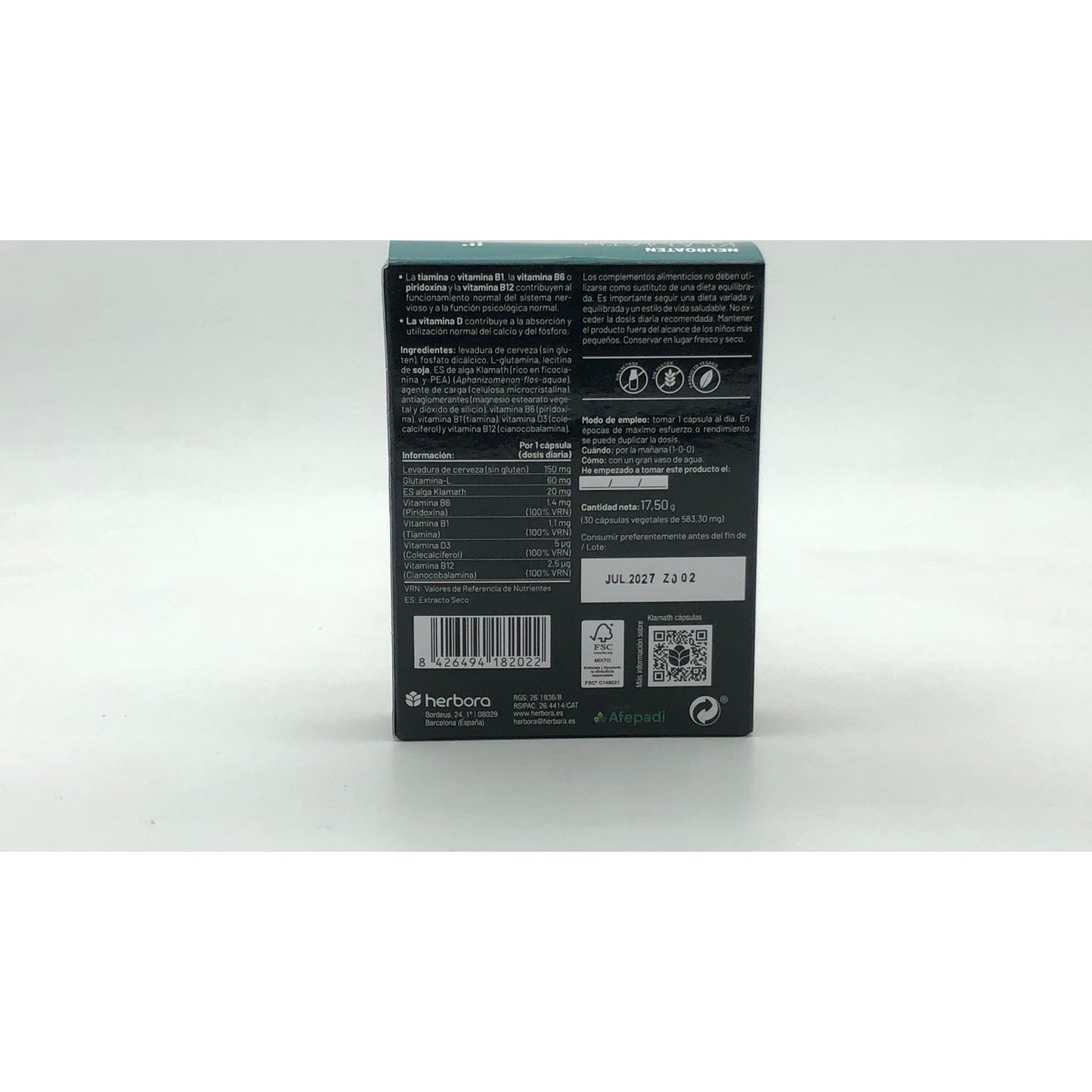 Herbora Neuroaten Klamath 30caps