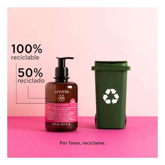 Apivita Intimate Plus gel limpiador suave íntimo árbol del té 300ml