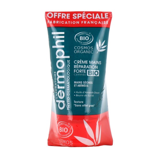 Dermophil-Indien Crema Reparadora Manos Fuertes Bio 2 X75 ml