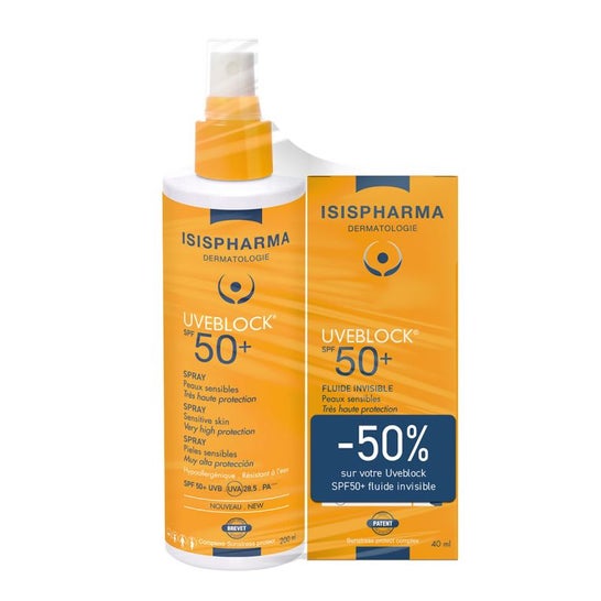 Isis Pharma Set Uveblock Spray Spf50+ + Fluido Invisible Spf50+
