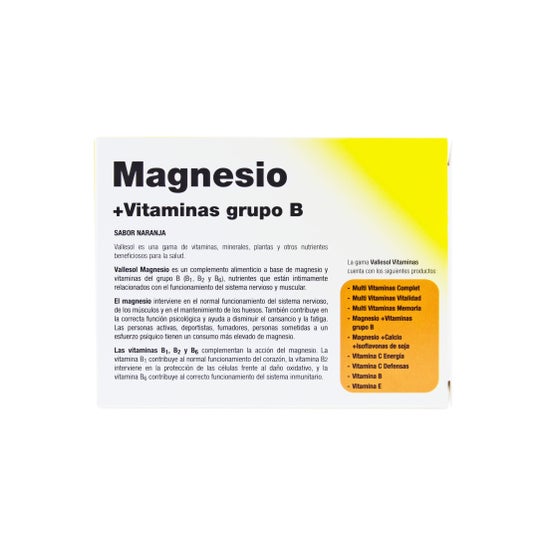 Vallesol magnesio y vitaminas 24comp efervescentes