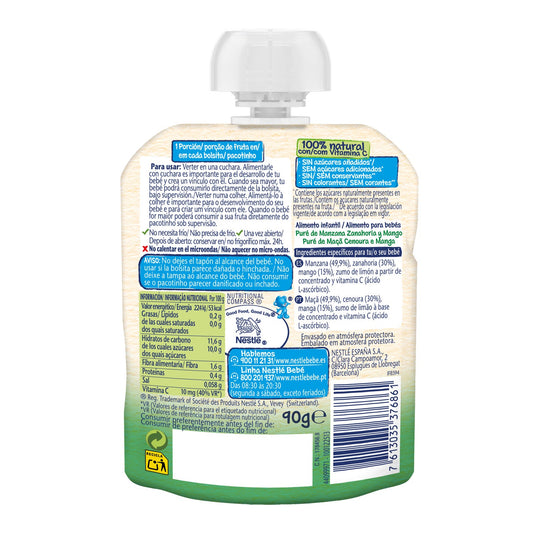Nestle NaturNes Manzana Zanahoria y Mango 90gr