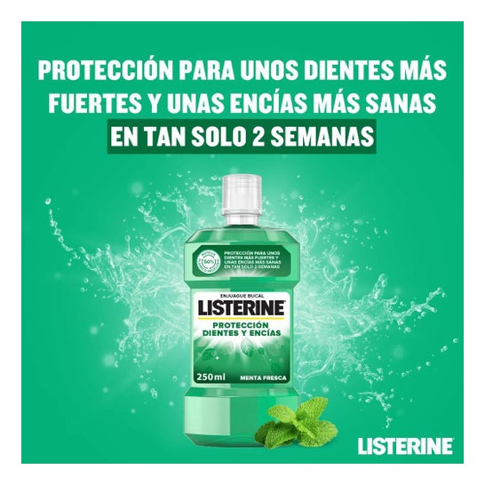 Listerine Enjuague Bucal Protección Dientes y Encías Menta 500+250ml