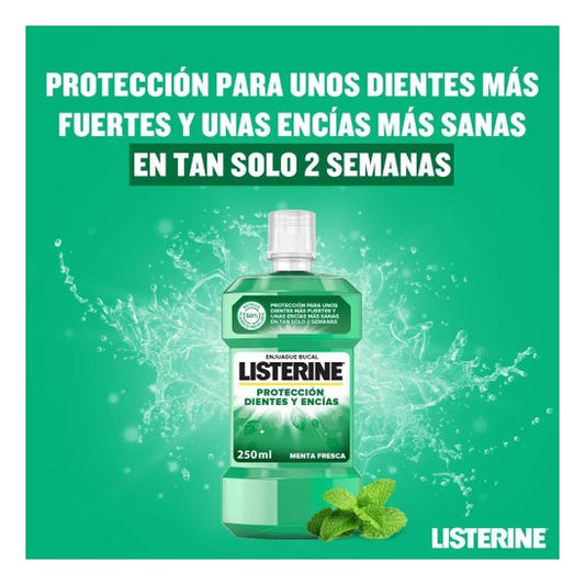 Listerine Enjuague Bucal Protección Dientes y Encías Menta 500+250ml