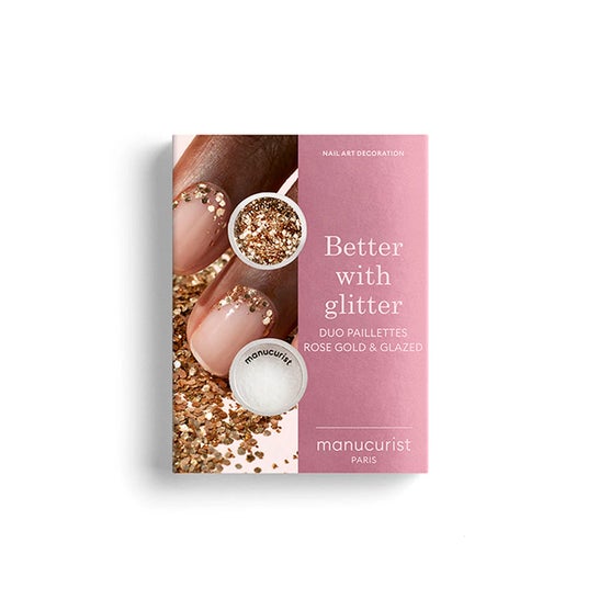 Manucurist Set Duo Better With Glitter Glazed & Rose Gold