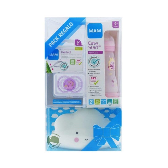 Mam Pack Regalo Biberón + Chupete + Lámpara Nube