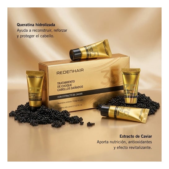 Redenhair Tratamiento de Choque Cabellos Dañados 8x8ml