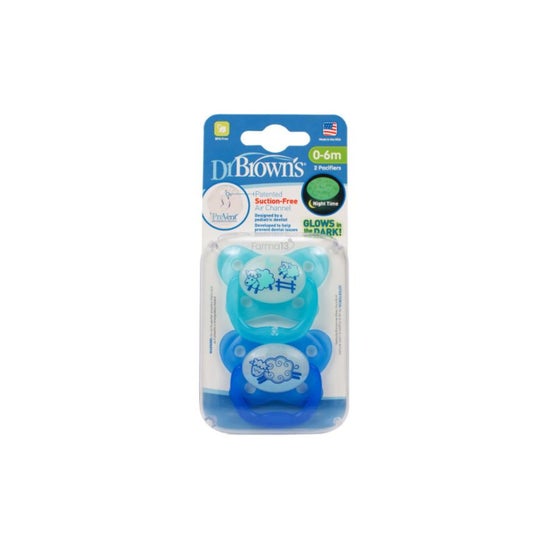 Dr Brown'S Chupete Silicona Nocturno Prevent 0-6 M 2 uds