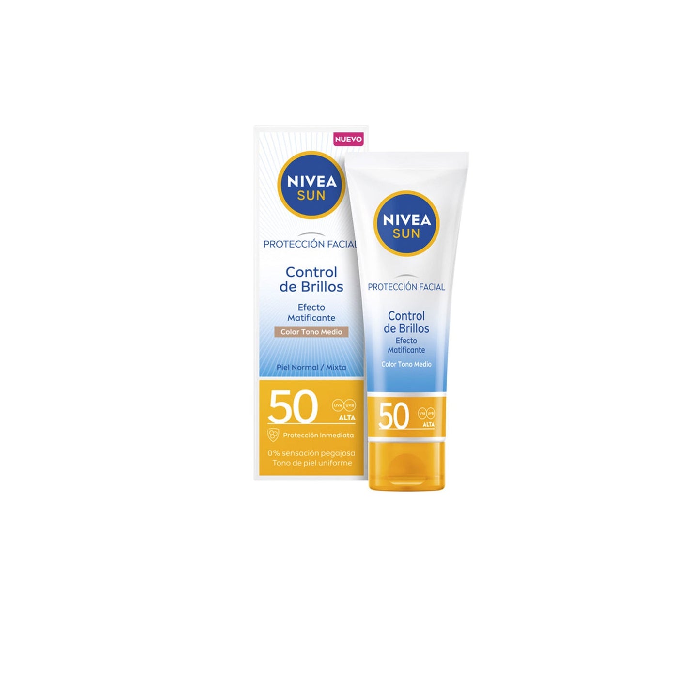 Nivea Sun Crema Solar Facial Control Brillos SPF50 40ml