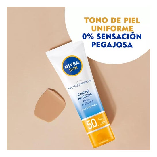 Nivea Sun Crema Solar Facial Control Brillos SPF50 40ml