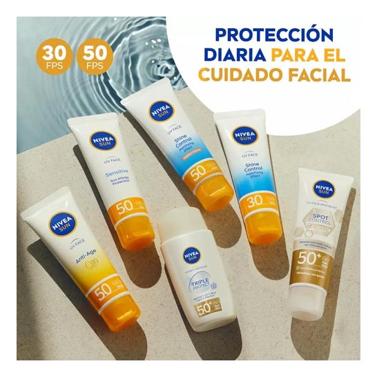 Nivea Sun Crema Solar Facial Control Brillos SPF50 40ml